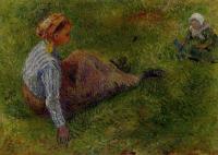 Pissarro, Camille - Peasant Sitting with Infant
